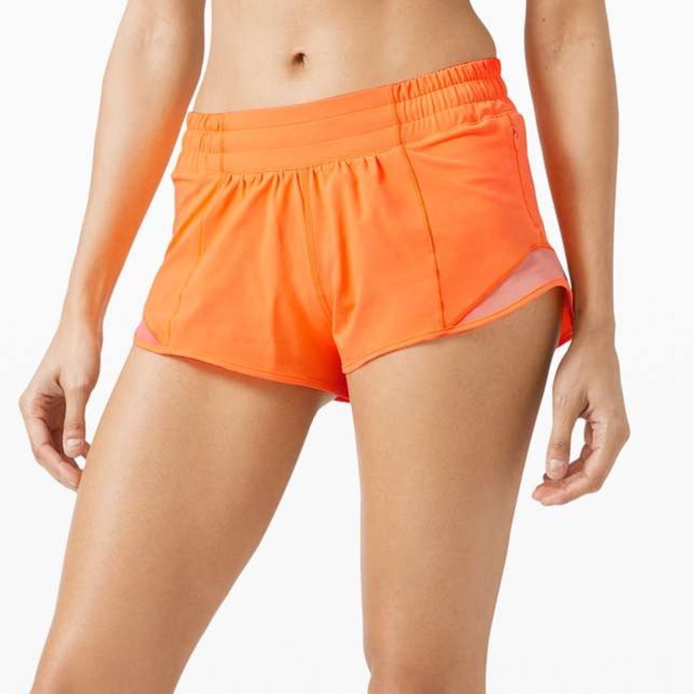 Lululemon Hotty Hot Short II *2.5" in Highlight Orange